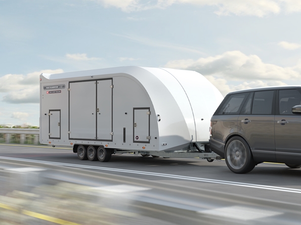 Vehicle transporter illustrating the recovery service